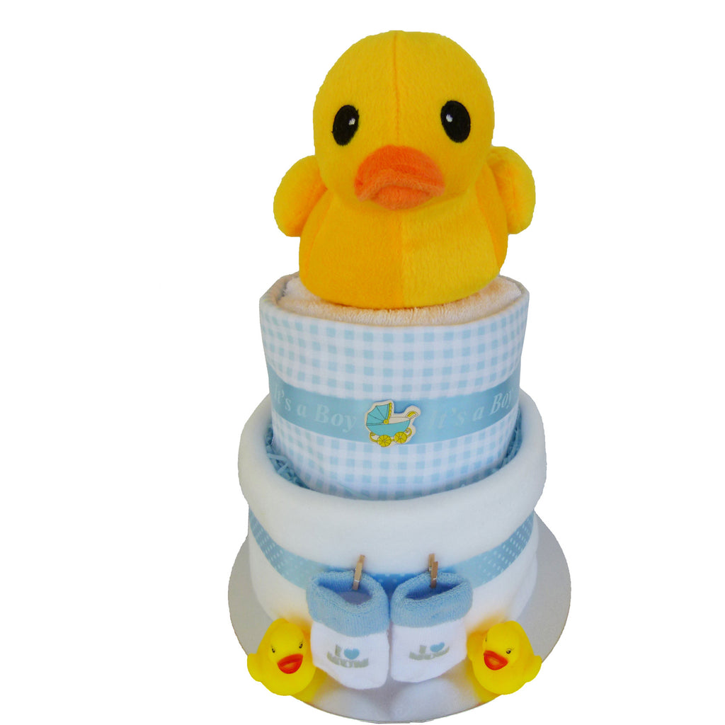 Blue Rubber Duck Diaper Cake – Diaper Cakes Mall